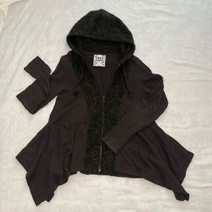 Free People Boho Zip Hoodie Hooded Sweatshirt M